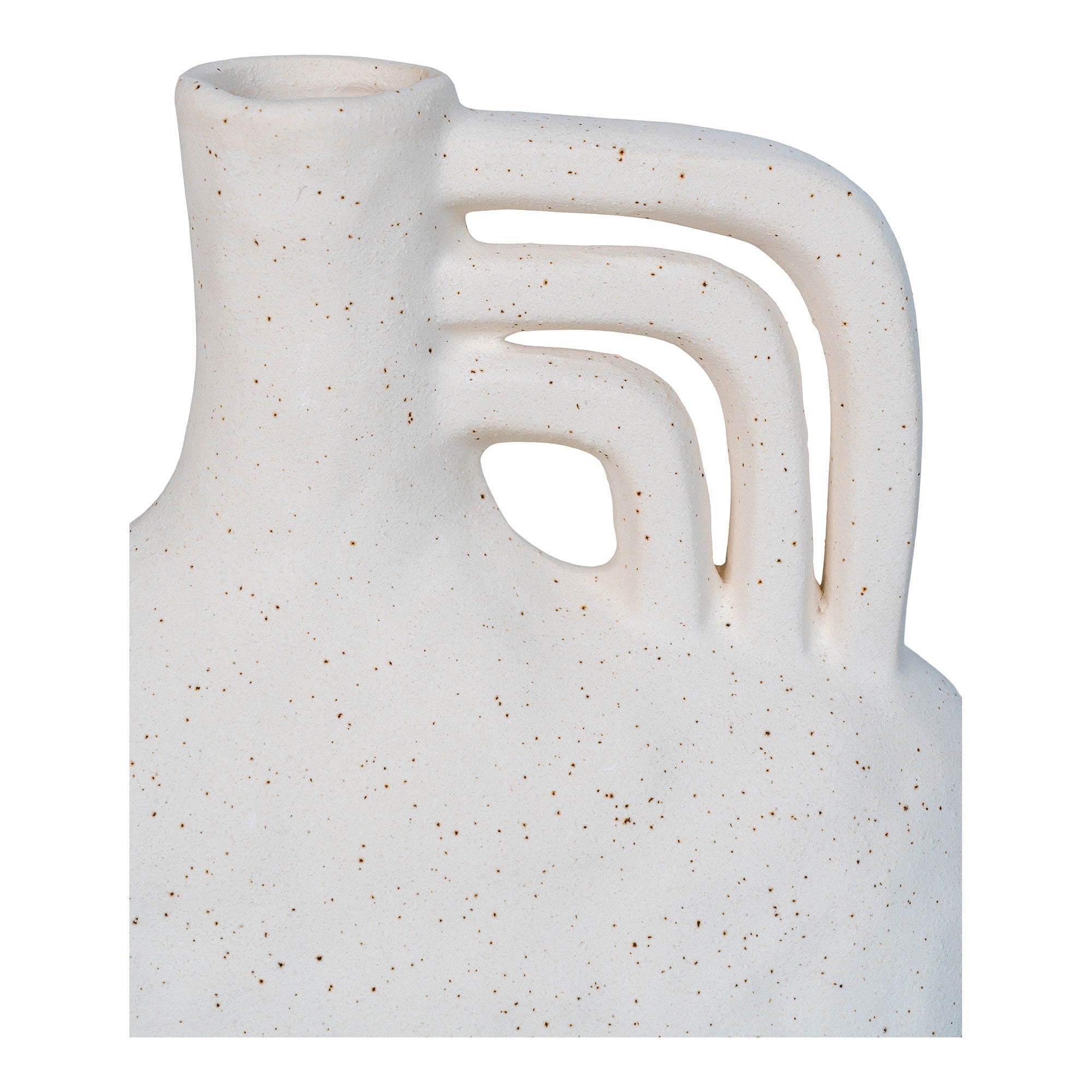 Vase „Arco“ – Keramik, beige, 18,5×8×19,5 cm